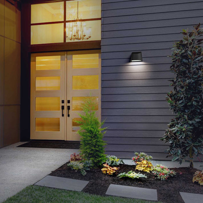 Alteck Lighting AW0030-3CCT-W Ambit 1-lt 6" LED Outdoor Wall Sconce, 3CCT Selectable