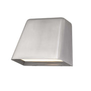 Alteck Lighting AW0031-3CCT-W Bull 1-lt 6" LED Outdoor Wall Sconce, 3CCT Selectable - Brushed Aluminum