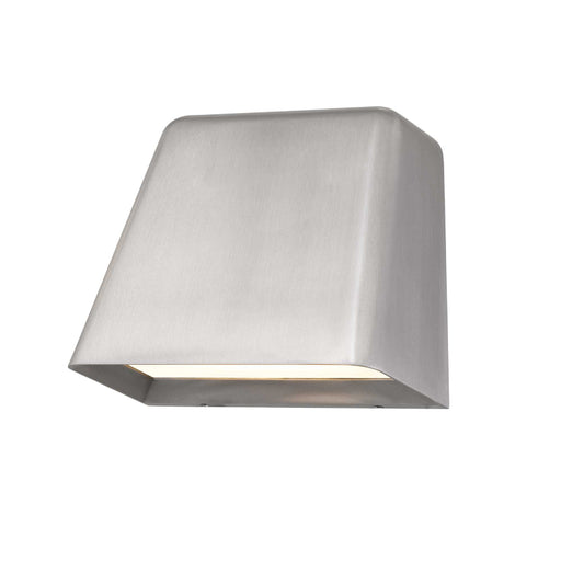 Alteck Lighting AW0031-3CCT-W Bull 1-lt 6" LED Outdoor Wall Sconce, 3CCT Selectable - Brushed Aluminum