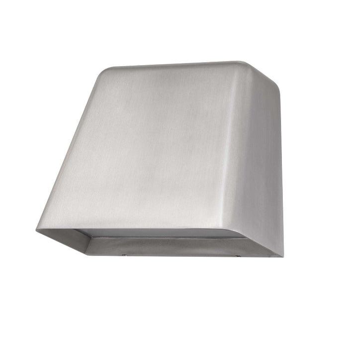 Alteck Lighting AW0031-3CCT-W Bull 1-lt 6" LED Outdoor Wall Sconce, 3CCT Selectable - Brushed Aluminum