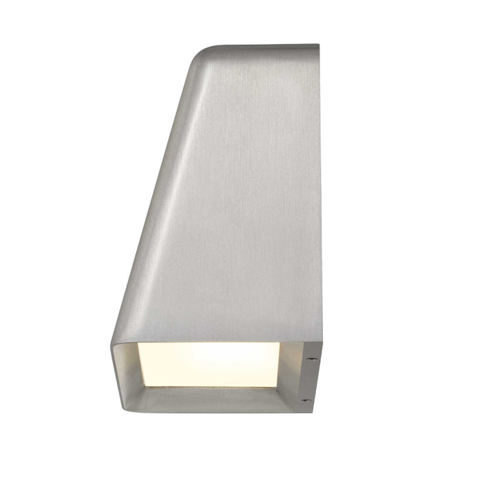 Alteck Lighting AW0031-3CCT-W Bull 1-lt 6" LED Outdoor Wall Sconce, 3CCT Selectable - Brushed Aluminum