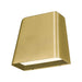 Alteck Lighting AW0031-3CCT-W Bull 1-lt 6" LED Outdoor Wall Sconce, 3CCT Selectable - Brushed Brass