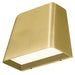 Alteck Lighting AW0031-3CCT-W Bull 1-lt 6" LED Outdoor Wall Sconce, 3CCT Selectable - Brushed Brass