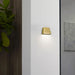 Alteck Lighting AW0031-3CCT-W Bull 1-lt 6" LED Outdoor Wall Sconce, 3CCT Selectable - Brushed Brass