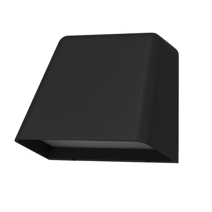 Alteck Lighting AW0031-3CCT-W Bull 1-lt 6" LED Outdoor Wall Sconce, 3CCT Selectable - Sand Black
