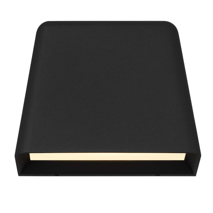 Alteck Lighting AW0031-3CCT-W Bull 1-lt 6" LED Outdoor Wall Sconce, 3CCT Selectable - Sand Black
