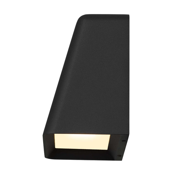 Alteck Lighting AW0031-3CCT-W Bull 1-lt 6" LED Outdoor Wall Sconce, 3CCT Selectable - Sand Black