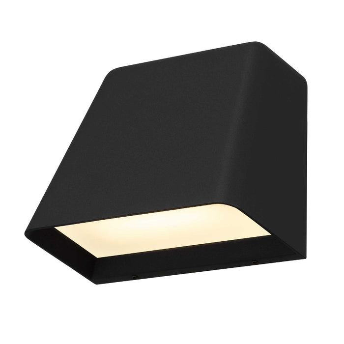 Alteck Lighting AW0031-3CCT-W Bull 1-lt 6" LED Outdoor Wall Sconce, 3CCT Selectable - Sand Black