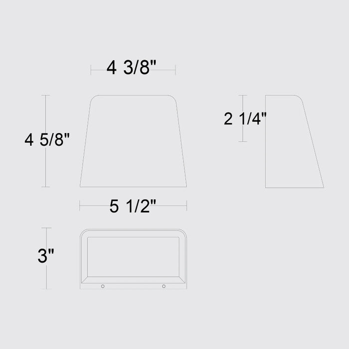 Alteck Lighting AW0031-3CCT-W Bull 1-lt 6" LED Outdoor Wall Sconce, 3CCT Selectable