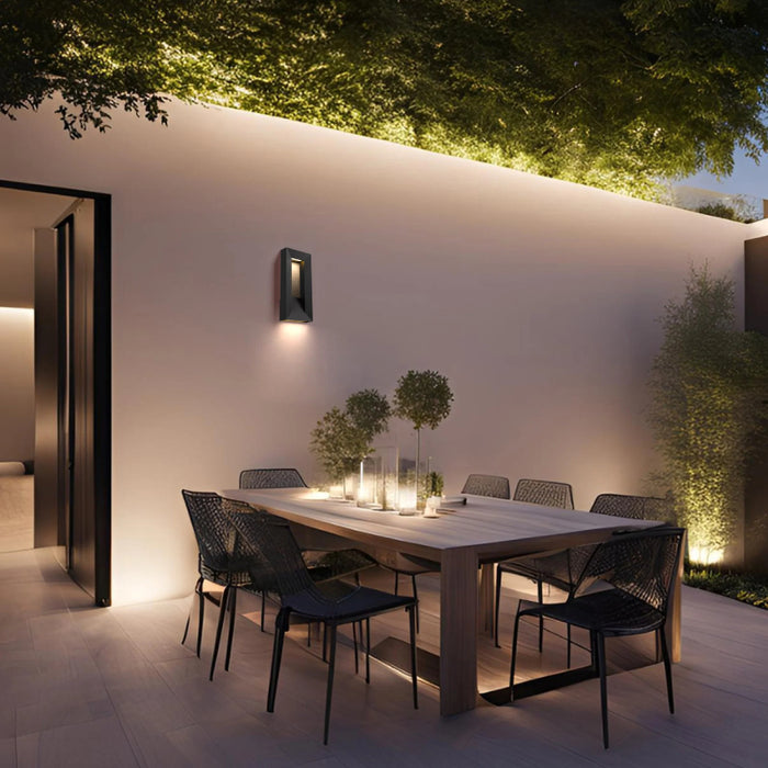 Alteck Lighting AW0033-3CCT-W Paletto 1-lt 16" Tall LED Outdoor Wall Sconce, 3CCT Selectable