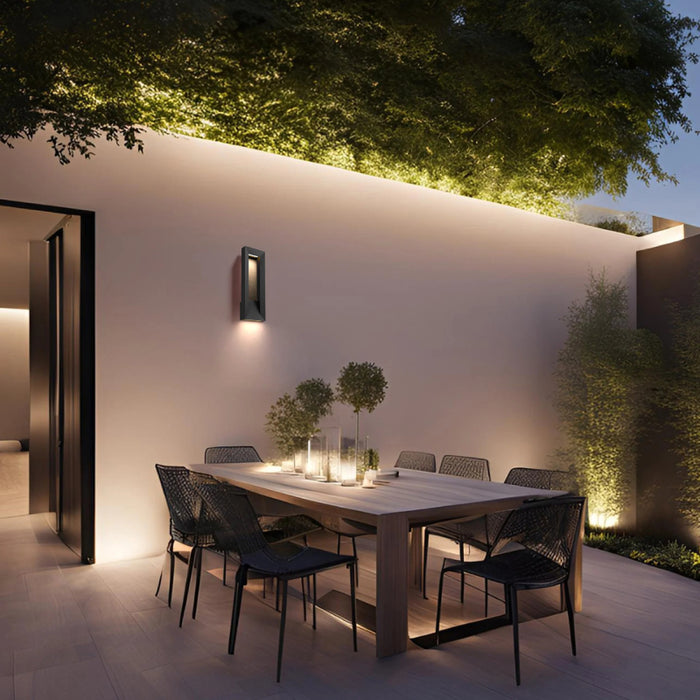 Alteck Lighting AW0034-3CCT-W Paletto 1-lt 22" Tall LED Outdoor Wall Sconce, 3CCT Selectable