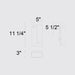 Alteck Lighting AW0036-3CCT-W Dance 1-lt 11" Tall LED Outdoor Wall Sconce, 3CCT Selectable