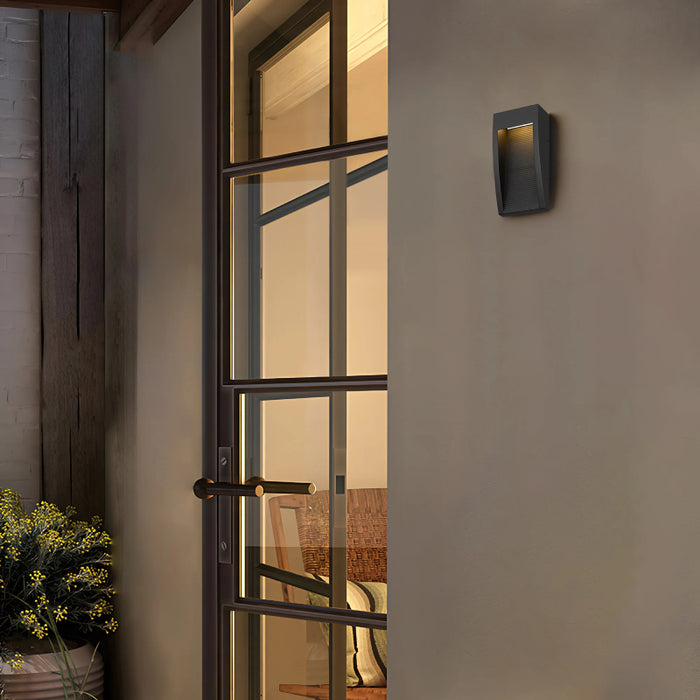 Alteck Lighting AW0038-3CCT-W Taper 1-lt 10" Tall LED Outdoor Wall Sconce, 3CCT Selectable