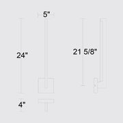 Alteck Lighting AW0041-3CCT-W Lana 1-lt 24" Tall LED Outdoor Wall Sconce, 3CCT Selectable