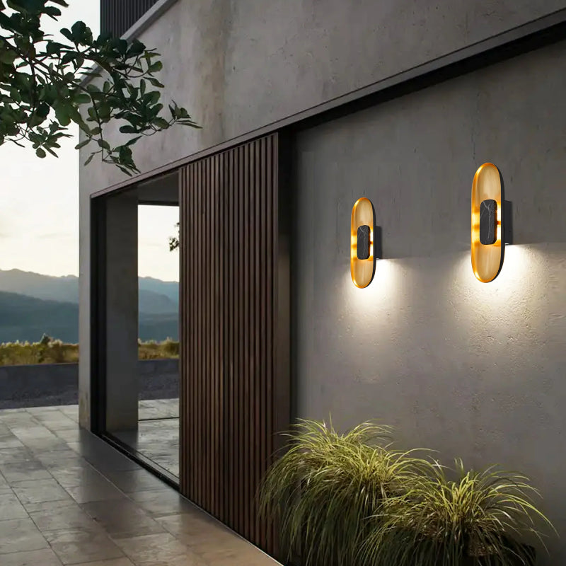 Alteck Lighting AW0042-3CCT-W Marilyn 1-lt 20" Tall LED Outdoor Wall Sconce, 3CCT Selectable - Brushed Brass