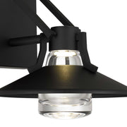 Alteck Lighting AW0043-3CCT-W Radiant 1-lt 9" Tall LED Outdoor Wall Sconce, 3CCT Selectable