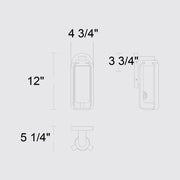 Alteck Lighting AW0047-3CCT-W Clover 1-lt 12" Tall LED Outdoor Wall Sconce, 3CCT Selectable
