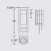 Alteck Lighting AW0050-3CCT-W 2 Step 1-lt 15" Tall LED Outdoor Wall Sconce, 3CCT Selectable