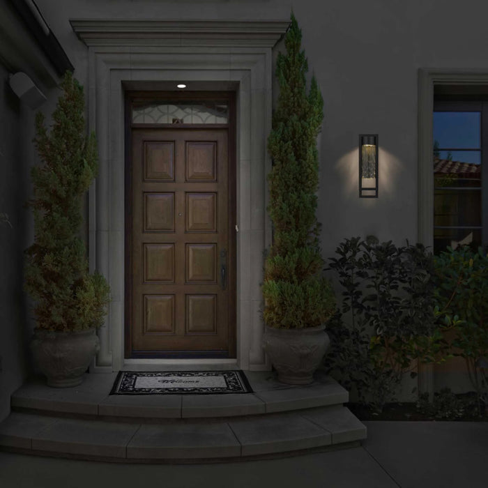 Alteck Lighting AW0051-3CCT-W 2 Step 1-lt 19" Tall LED Outdoor Wall Sconce, 3CCT Selectable