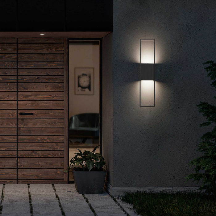 Alteck Lighting AW0058-3CCT-W Miami 1-lt 32" Tall LED Outdoor Wall Sconce, 3CCT Selectable