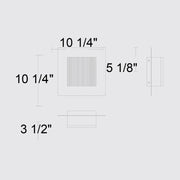 Alteck Lighting AW0059-3CCT-W Miami 1-lt 10" LED Outdoor Wall Sconce, 3CCT Selectable