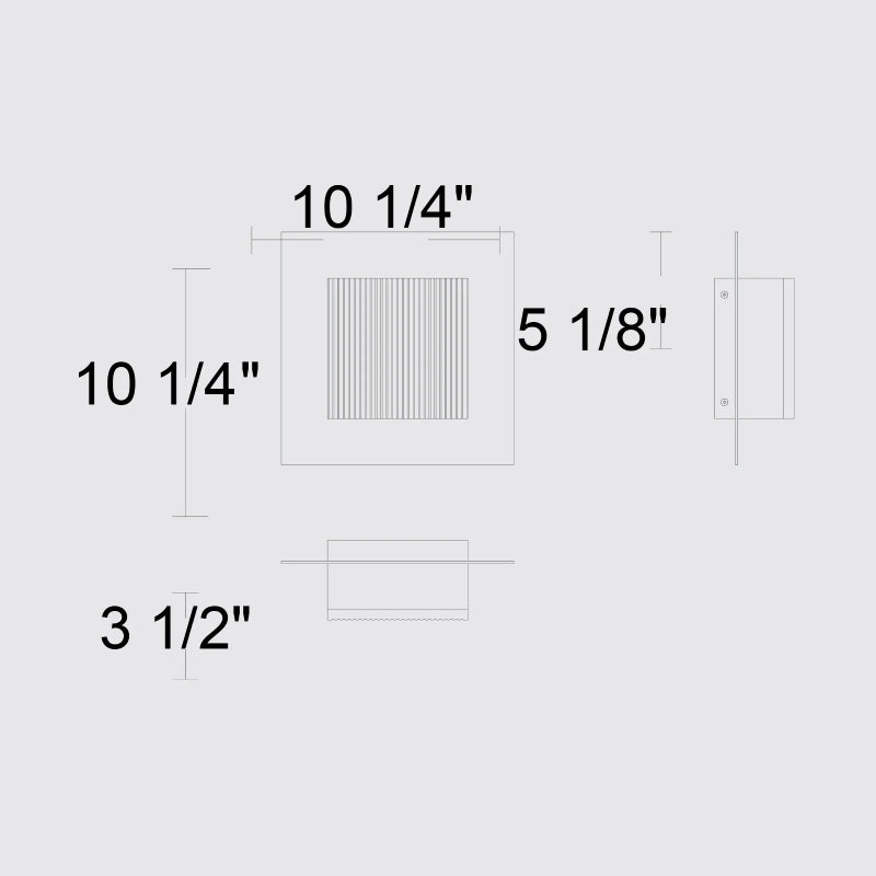 Alteck Lighting AW0059-3CCT-W Miami 1-lt 10" LED Outdoor Wall Sconce, 3CCT Selectable