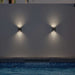 Alteck Lighting AW0060-3CCT-W Miami 1-lt 8" LED Outdoor Wall Sconce, 3CCT Selectable