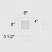Alteck Lighting AW0060-3CCT-W Miami 1-lt 8" LED Outdoor Wall Sconce, 3CCT Selectable