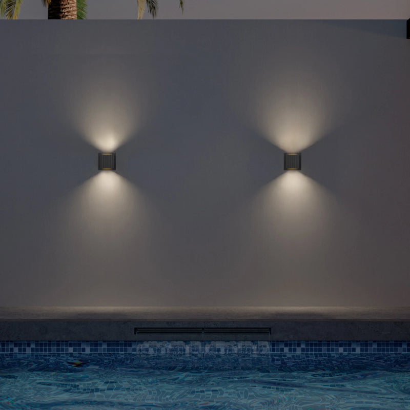 Alteck Lighting AW0061-3CCT-W Miami 1-lt 6" LED Outdoor Wall Sconce, 3CCT Selectable