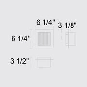 Alteck Lighting AW0061-3CCT-W Miami 1-lt 6" LED Outdoor Wall Sconce, 3CCT Selectable