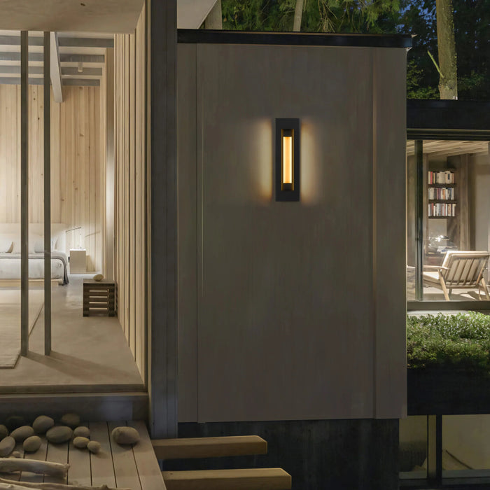Alteck Lighting AW0080-3CCT-W Layer 1-lt 22" Tall LED Outdoor Wall Sconce, 3CCT Selectable
