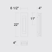 Alteck Lighting AW0080-3CCT-W Layer 1-lt 22" Tall LED Outdoor Wall Sconce, 3CCT Selectable