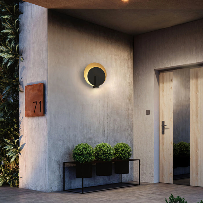 Alteck Lighting AW0089-3CCT-W Eclipse 1-lt 13" Tall LED Outdoor Wall Sconce, 3CCT Selectable