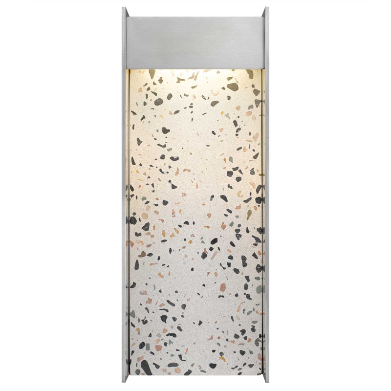 Alteck Lighting AW0095-3CCT-W Terrazzo 1-lt 14" Tall LED Outdoor Wall Sconce, 3CCT Selectable