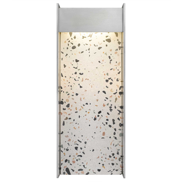 Alteck Lighting AW0095-3CCT-W Terrazzo 1-lt 14" Tall LED Outdoor Wall Sconce, 3CCT Selectable