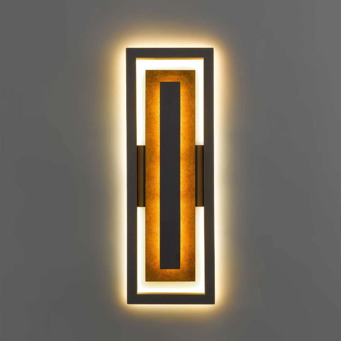 Alteck Lighting AW0099-3CCT-W Panels 1-lt 20" Tall LED Outdoor Wall Sconce, 3CCT Selectable
