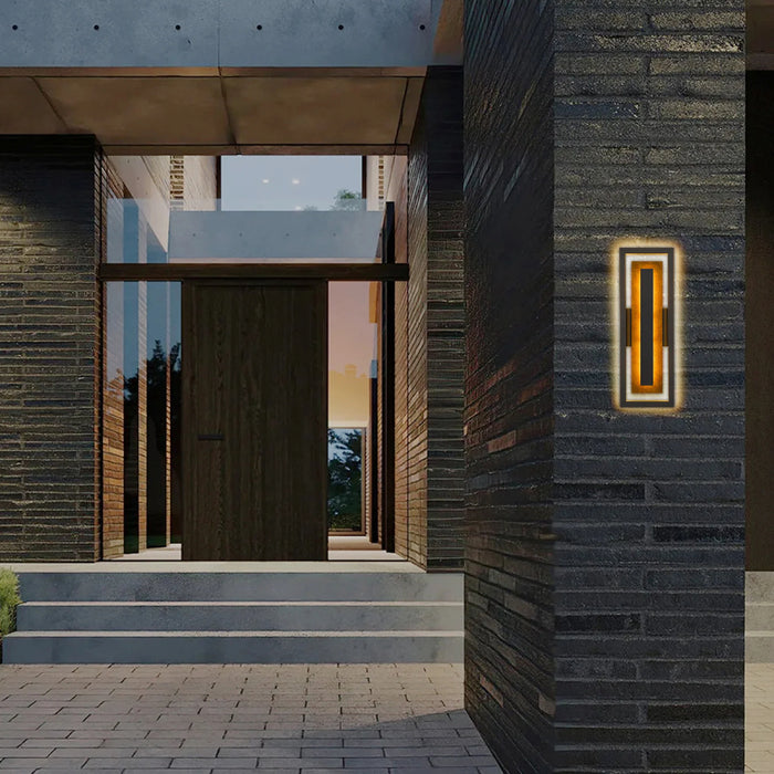 Alteck Lighting AW0099-3CCT-W Panels 1-lt 20" Tall LED Outdoor Wall Sconce, 3CCT Selectable