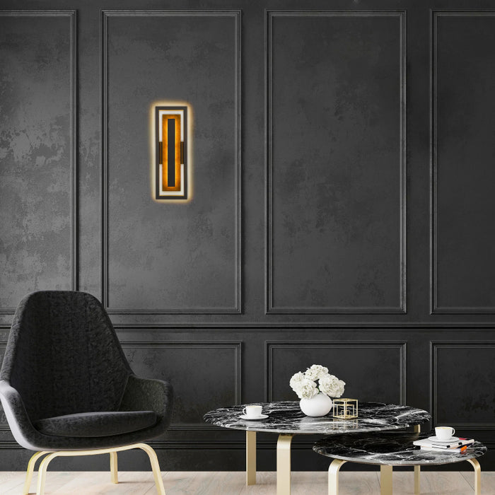 Alteck Lighting AW0099-3CCT-W Panels 1-lt 20" Tall LED Outdoor Wall Sconce, 3CCT Selectable