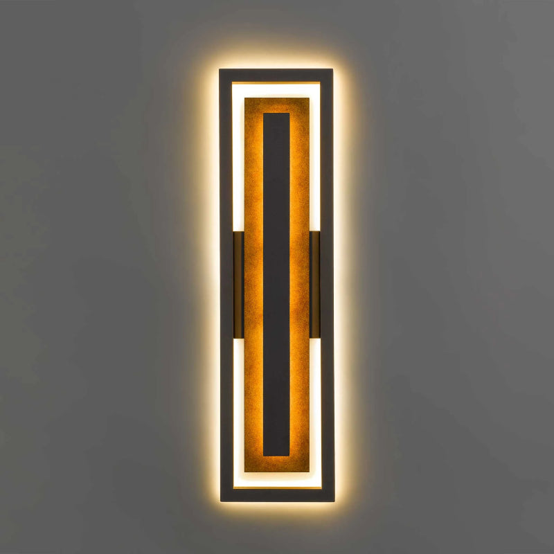 Alteck Lighting AW0100-3CCT-W Panels 1-lt 26" Tall LED Outdoor Wall Sconce, 3CCT Selectable