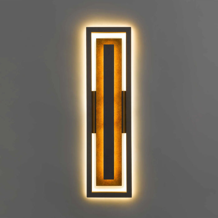 Alteck Lighting AW0100-3CCT-W Panels 1-lt 26" Tall LED Outdoor Wall Sconce, 3CCT Selectable