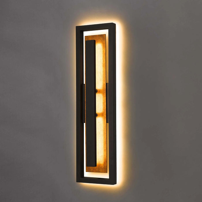 Alteck Lighting AW0100-3CCT-W Panels 1-lt 26" Tall LED Outdoor Wall Sconce, 3CCT Selectable