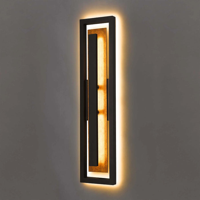 Alteck Lighting AW0101-3CCT-W Panels 1-lt 32" Tall LED Outdoor Wall Sconce, 3CCT Selectable