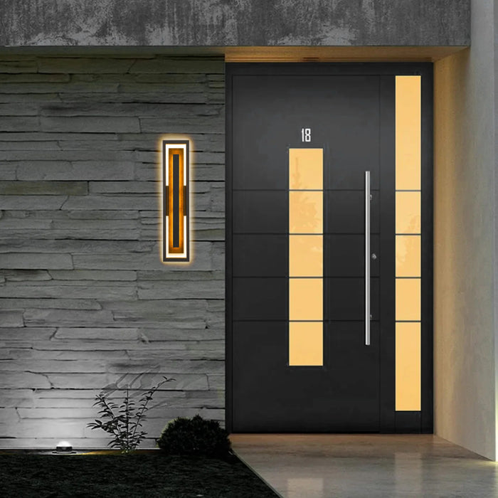 Alteck Lighting AW0101-3CCT-W Panels 1-lt 32" Tall LED Outdoor Wall Sconce, 3CCT Selectable