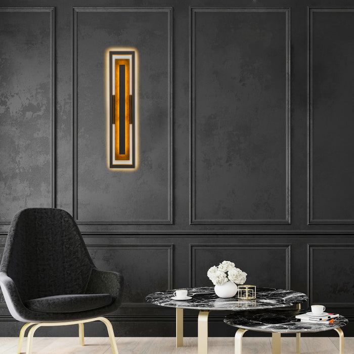 Alteck Lighting AW0101-3CCT-W Panels 1-lt 32" Tall LED Outdoor Wall Sconce, 3CCT Selectable