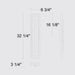 Alteck Lighting AW0101-3CCT-W Panels 1-lt 32" Tall LED Outdoor Wall Sconce, 3CCT Selectable