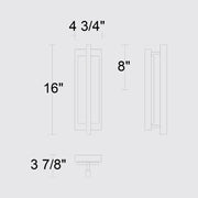 Alteck Lighting AW0102-3CCT-W Dakota 1-lt 16" Tall LED Outdoor Wall Sconce, 3CCT Selectable