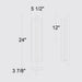 Alteck Lighting AW0103-3CCT-W Dakota 1-lt 24" Tall LED Outdoor Wall Sconce, 3CCT Selectable