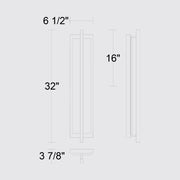 Alteck Lighting AW0104-3CCT-W Dakota 1-lt 32" Tall LED Outdoor Wall Sconce, 3CCT Selectable