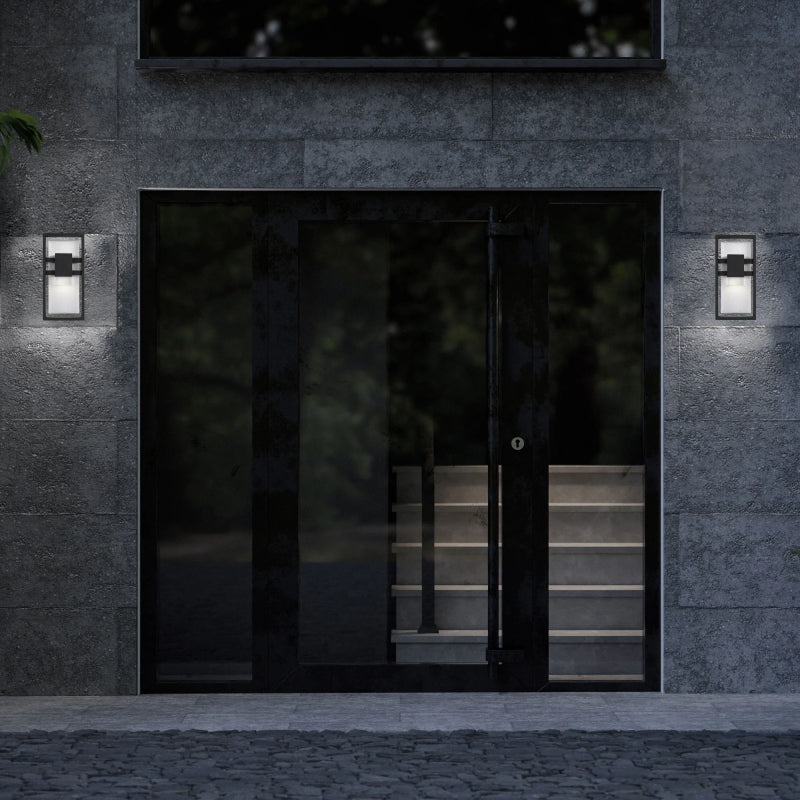 Alteck Lighting AW0105-3CCT-W Mars 1-lt 12" Tall LED Outdoor Wall Sconce, 3CCT Selectable