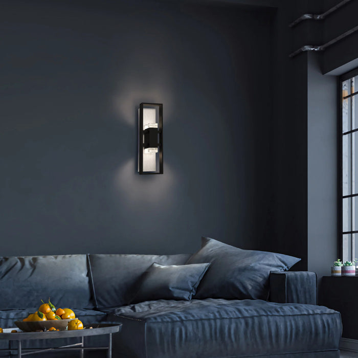 Alteck Lighting AW0106-3CCT-W Mars 1-lt 18" Tall LED Outdoor Wall Sconce, 3CCT Selectable